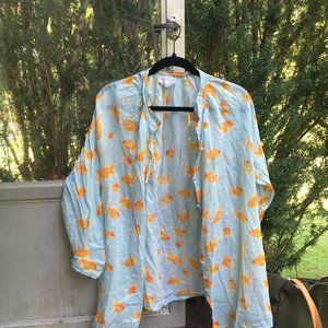 Agnes B blouse with goldfish!